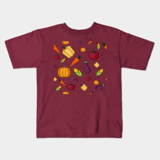 colorful seamless vegetables Kids T-Shirt